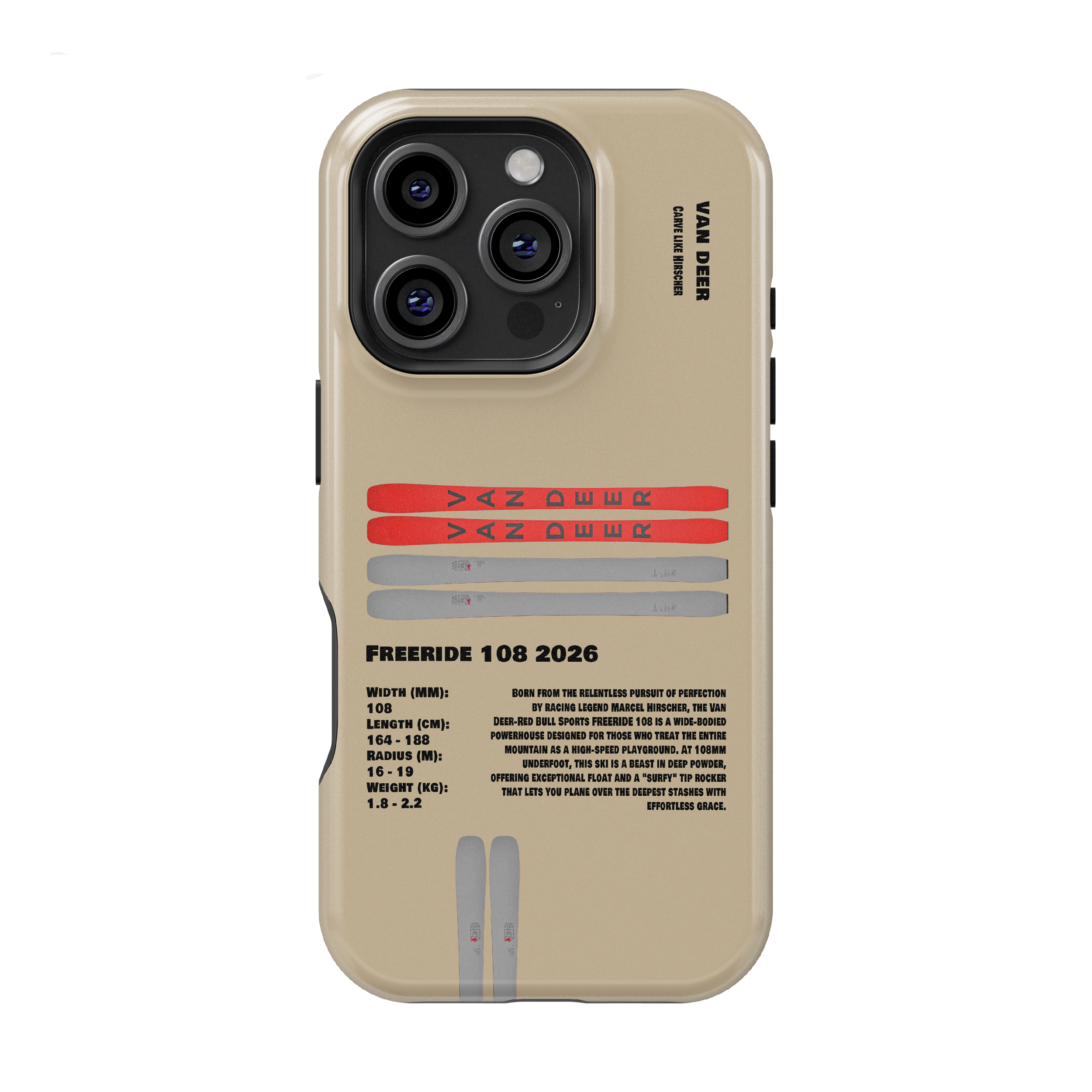 Van Deer Freeride 108 2026 Ski Phone Case