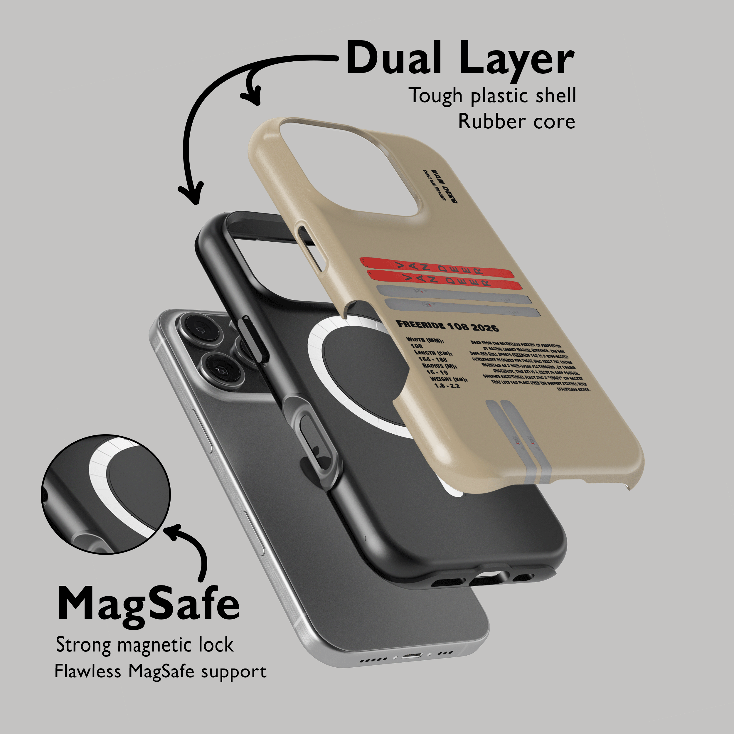Van Deer Freeride 108 2026 Ski Phone Case