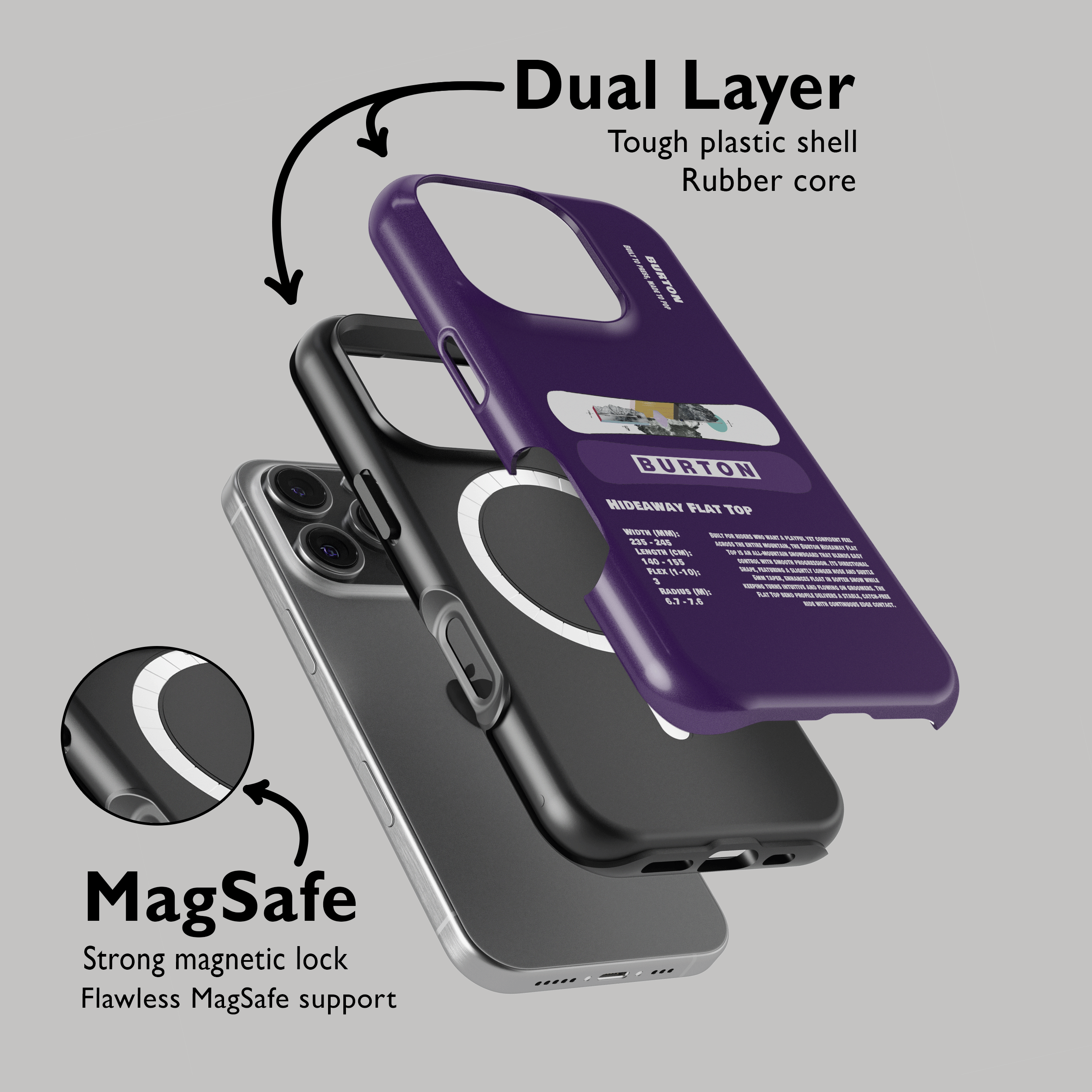Burton Hideaway Flat Top Snowboard Phone Case