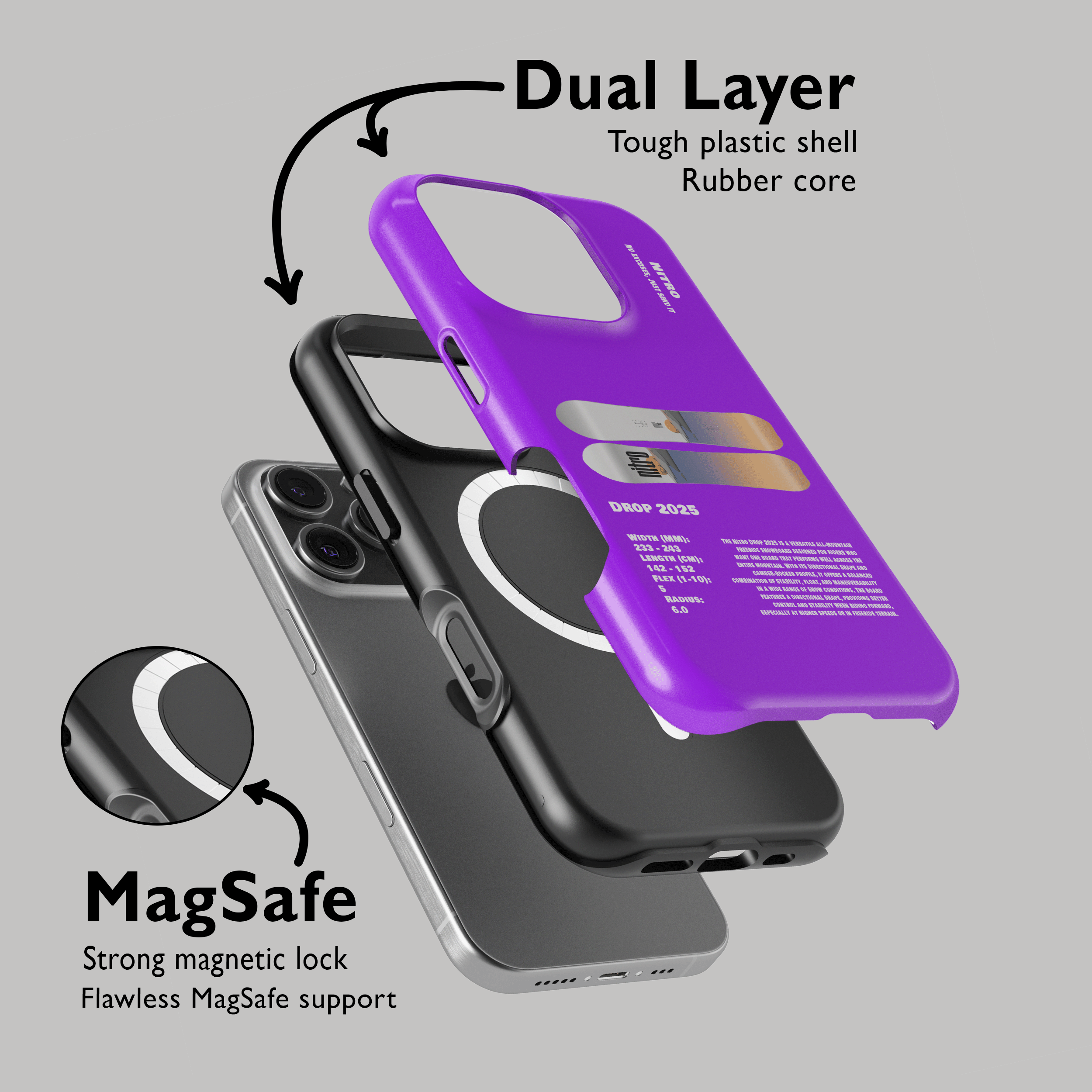 Nitro Drop 2025 Snowboard Phone Case