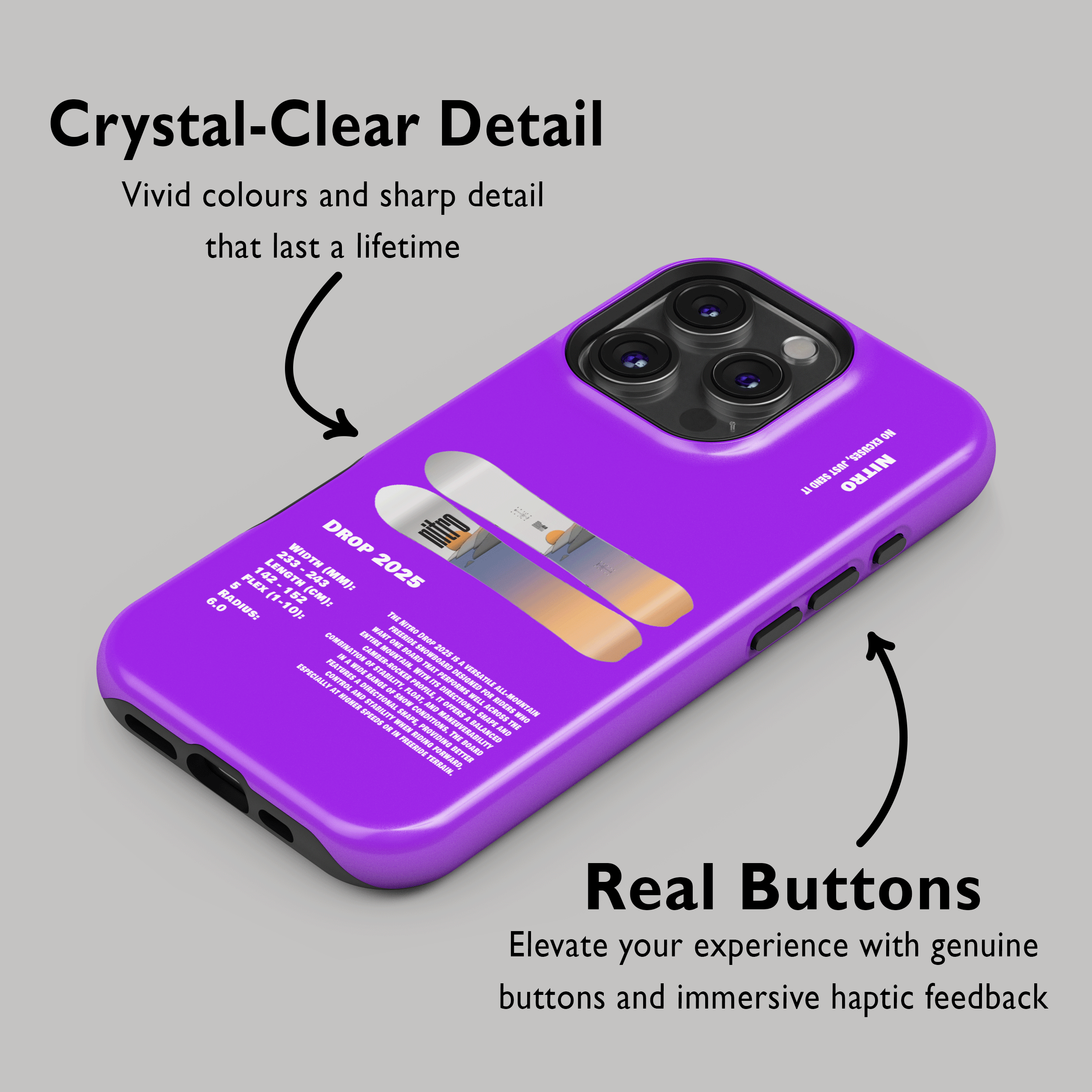 Nitro Drop 2025 Snowboard Phone Case