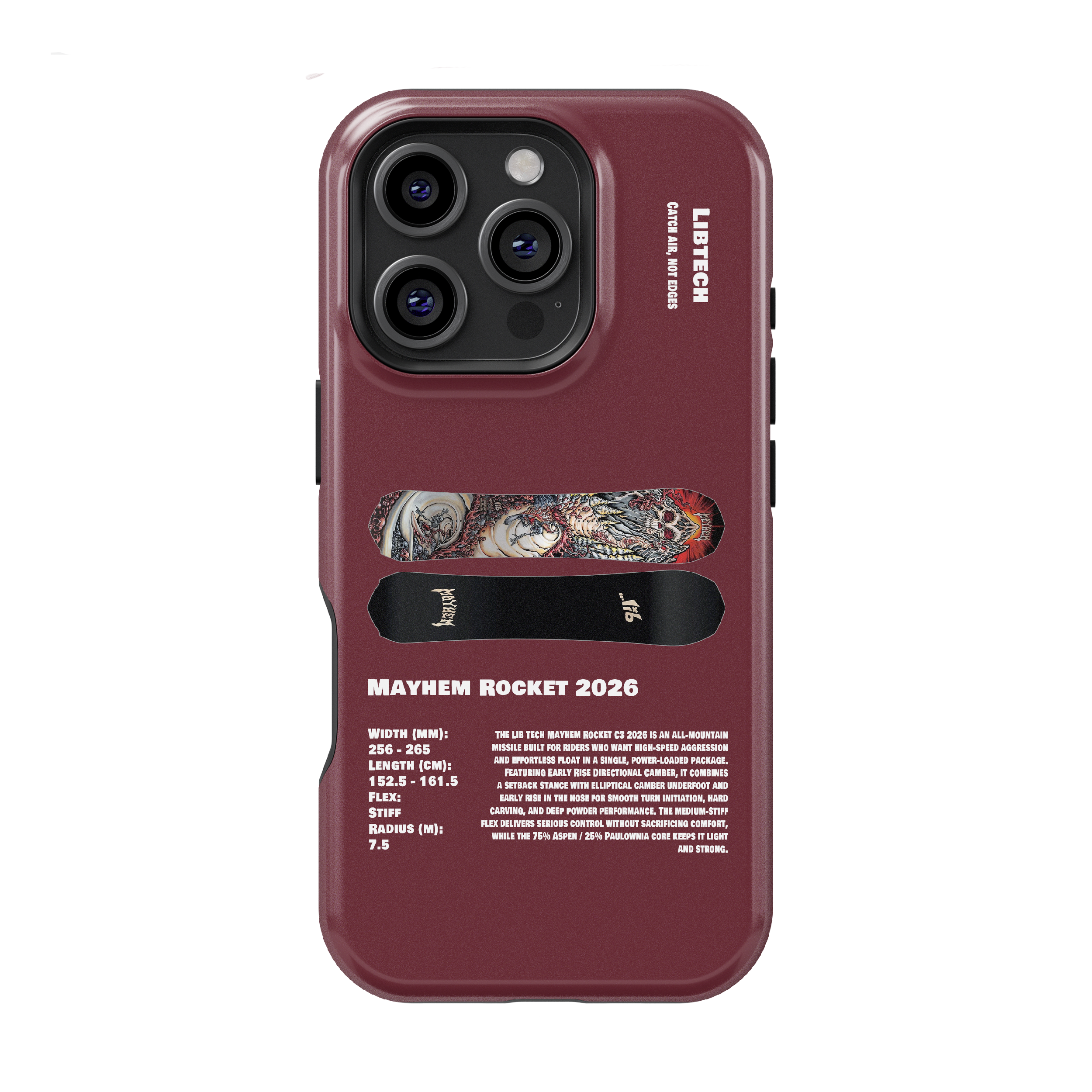 Lib Tech Mayhem Rocket 2026 Snowboard Phone Case