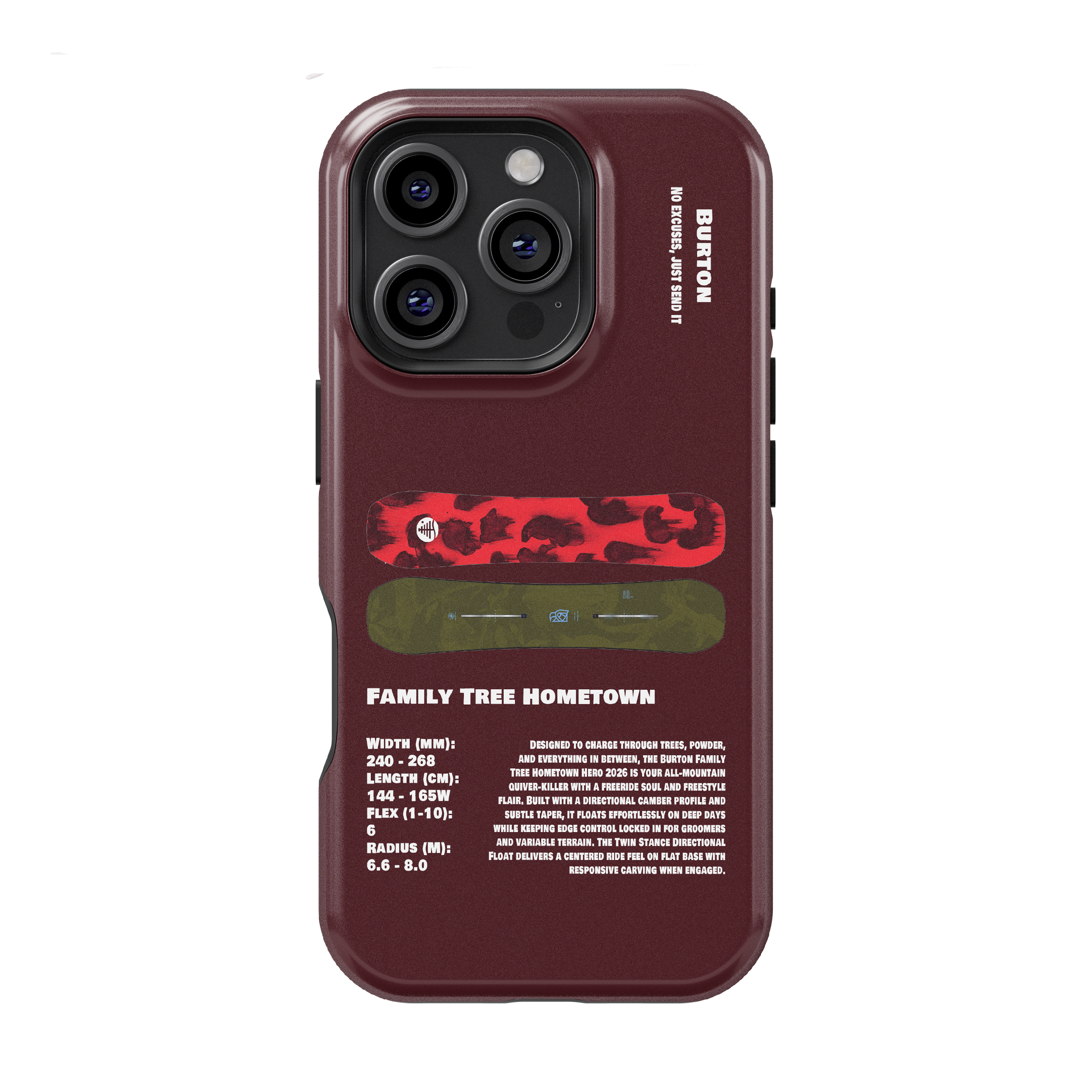 Burton Family Tree Hometown Snowboard Phone Case