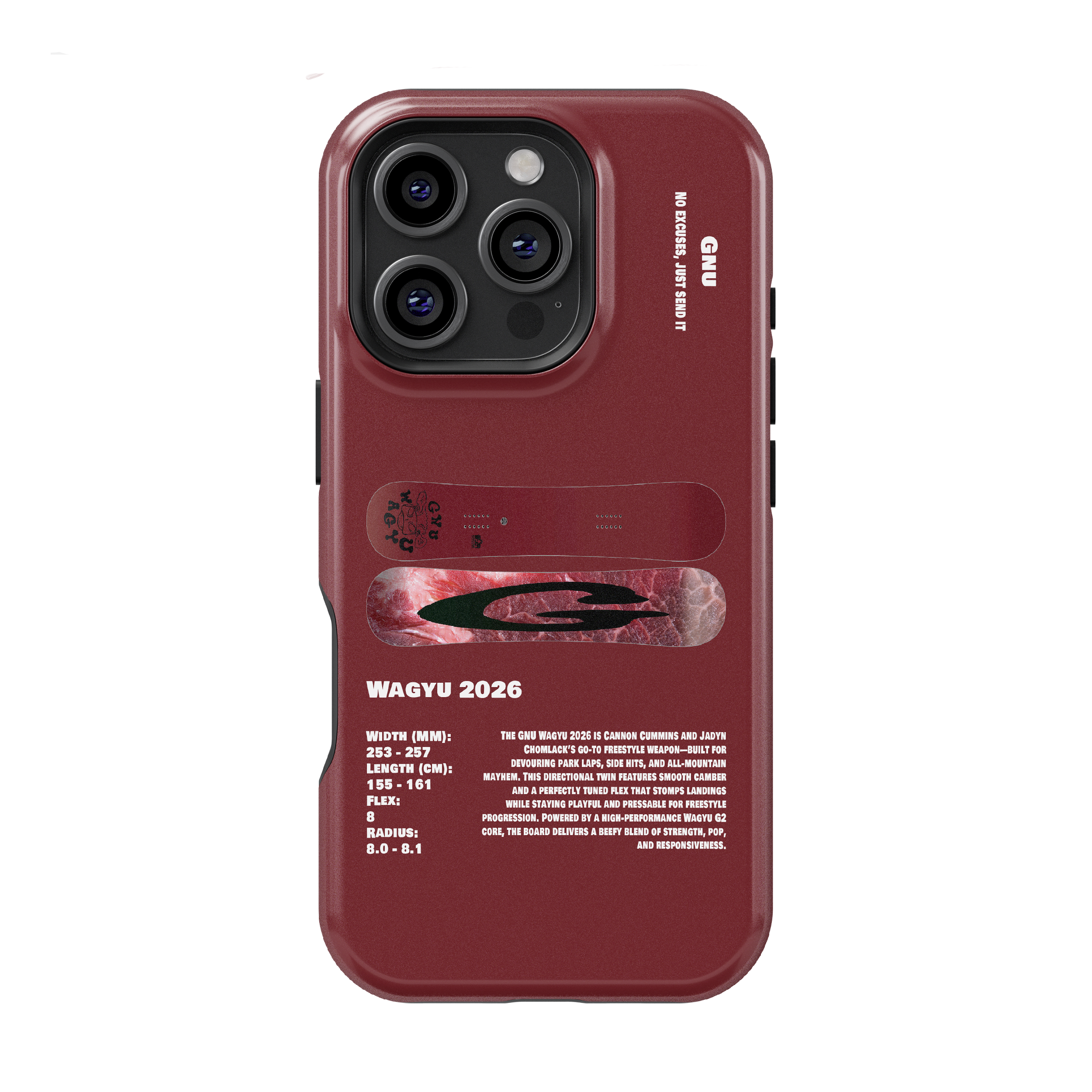 GNU Wagyu 2026 Snowboard Phone Case