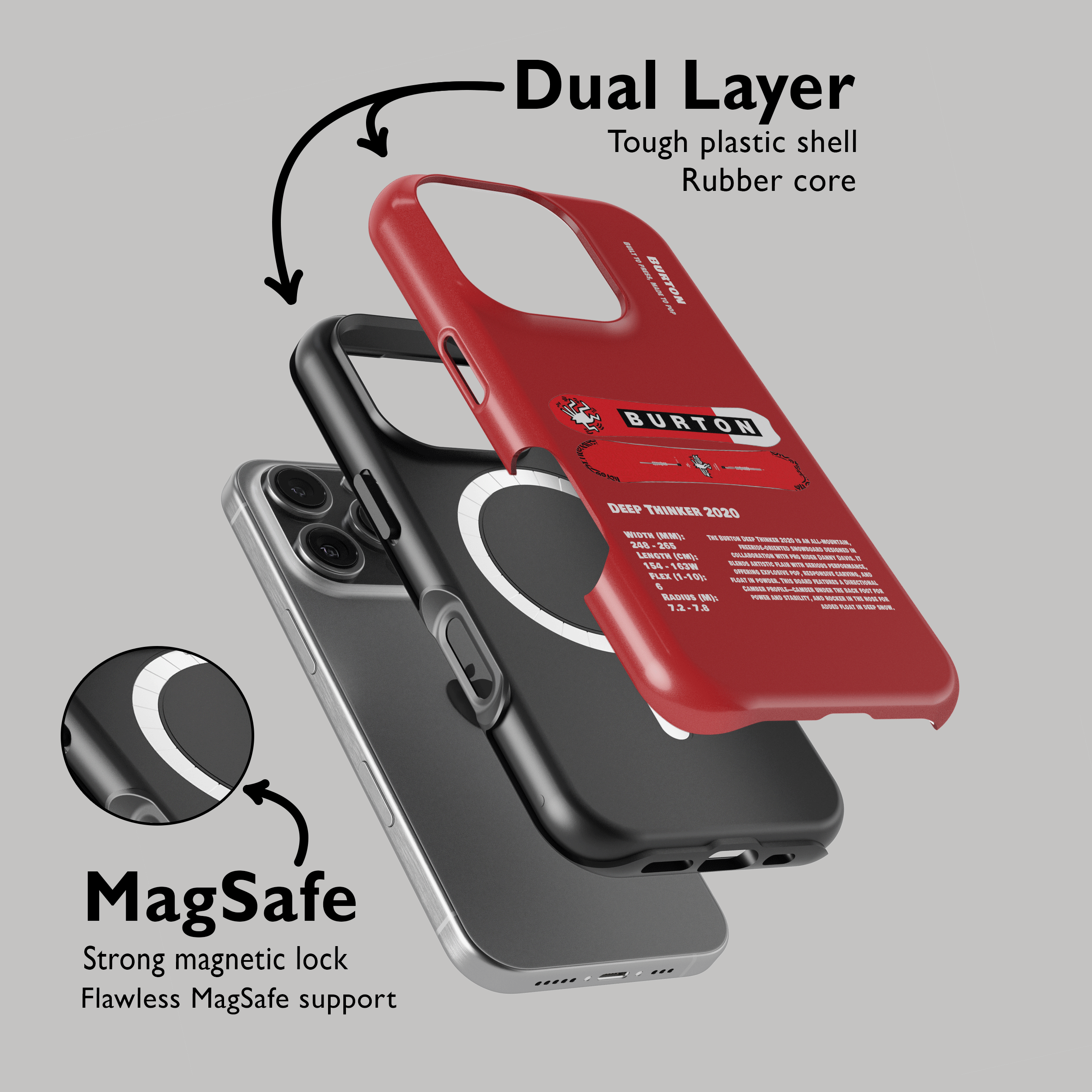 Étui de téléphone pour snowboard Burton Process Camber 2026