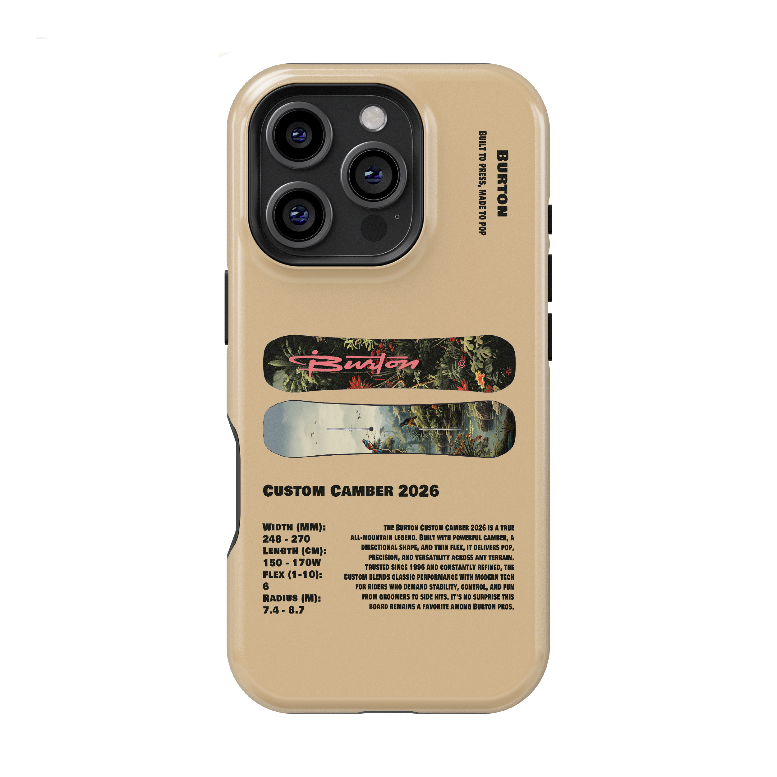 Étui de téléphone pour snowboard Burton Process Camber 2026