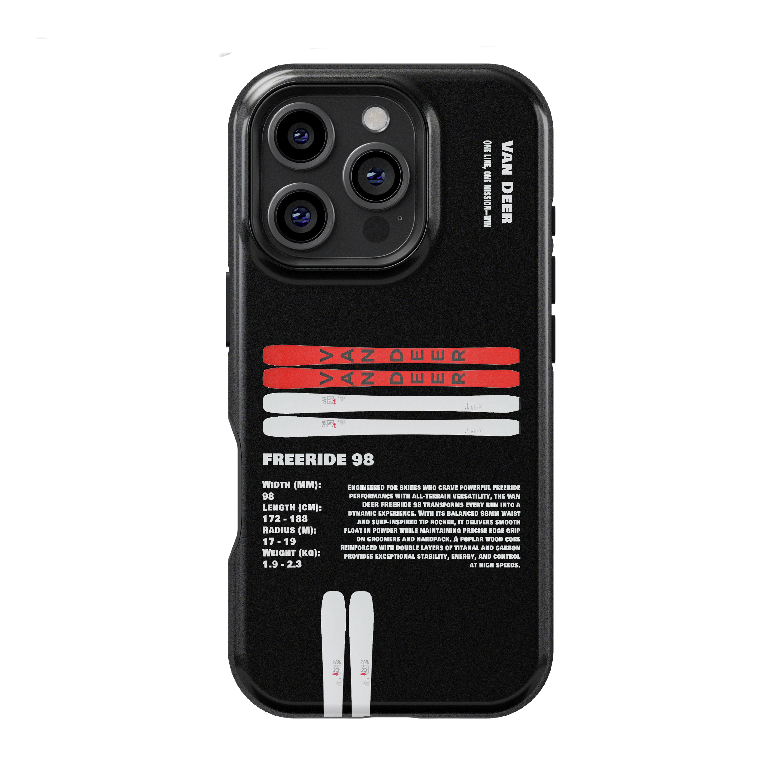 Van Deer Freeride 98 Ski Phone Case