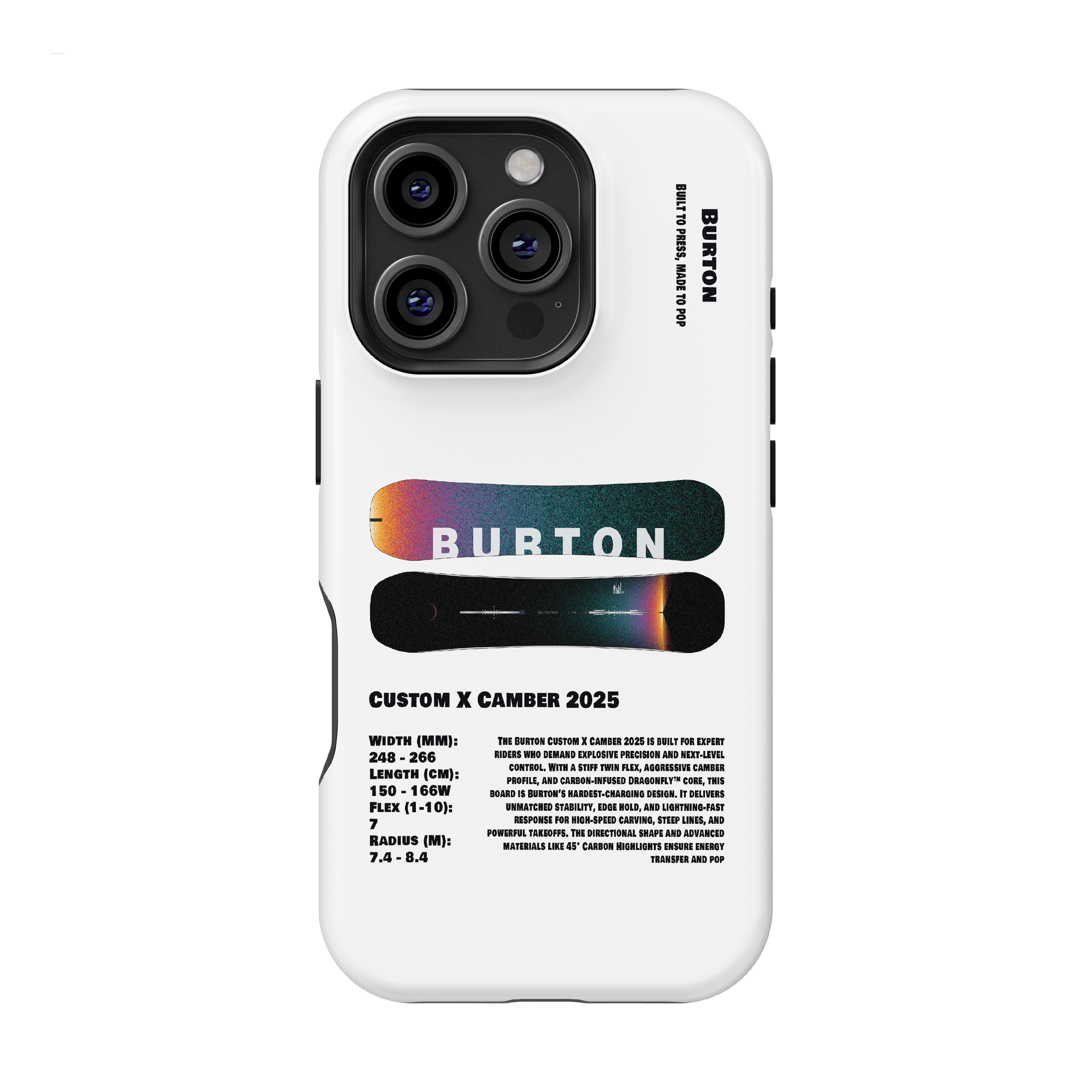 Étui de téléphone pour snowboard Burton Process Camber 2026