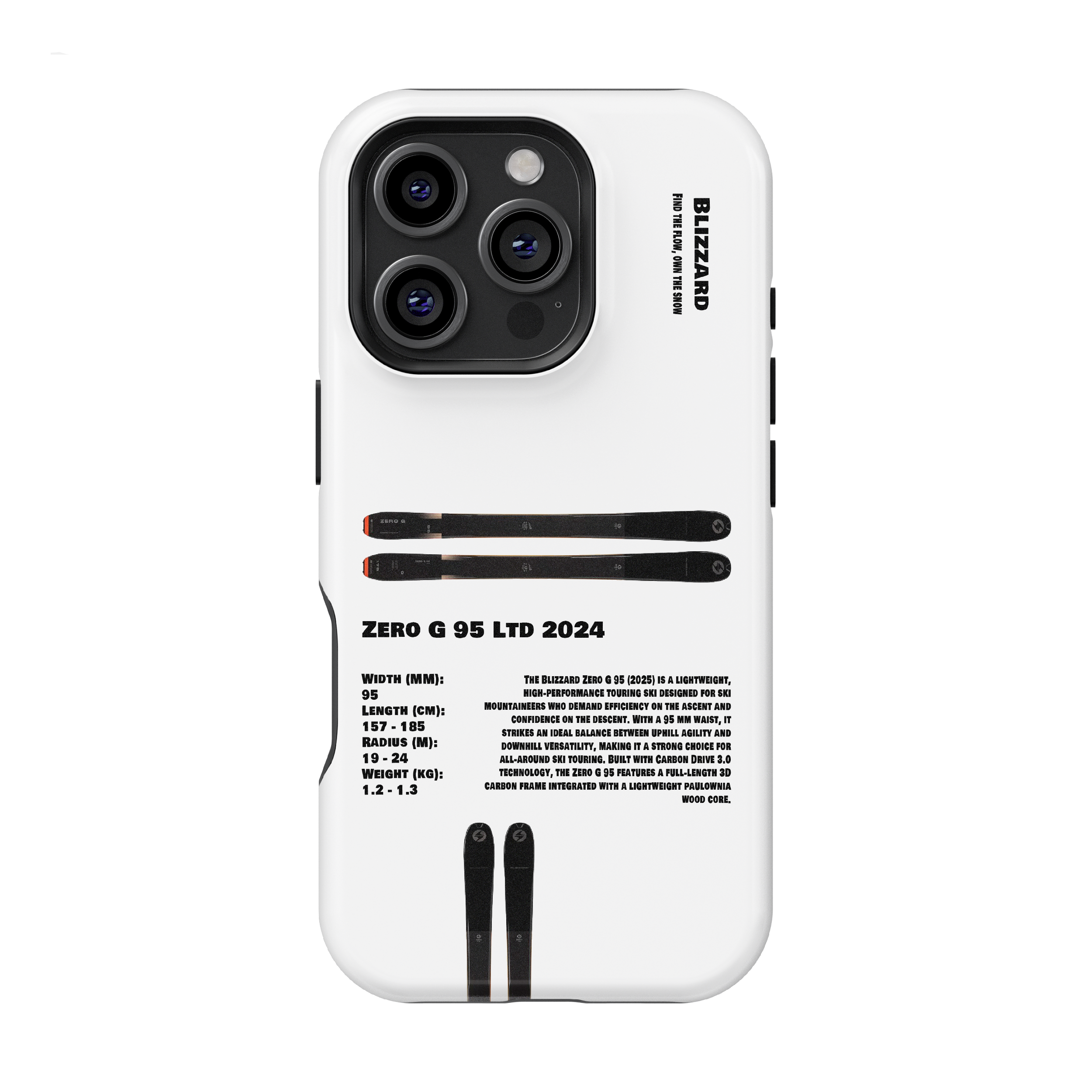 Blizzard Zero G 95 Ltd 2024 Ski Phone Case