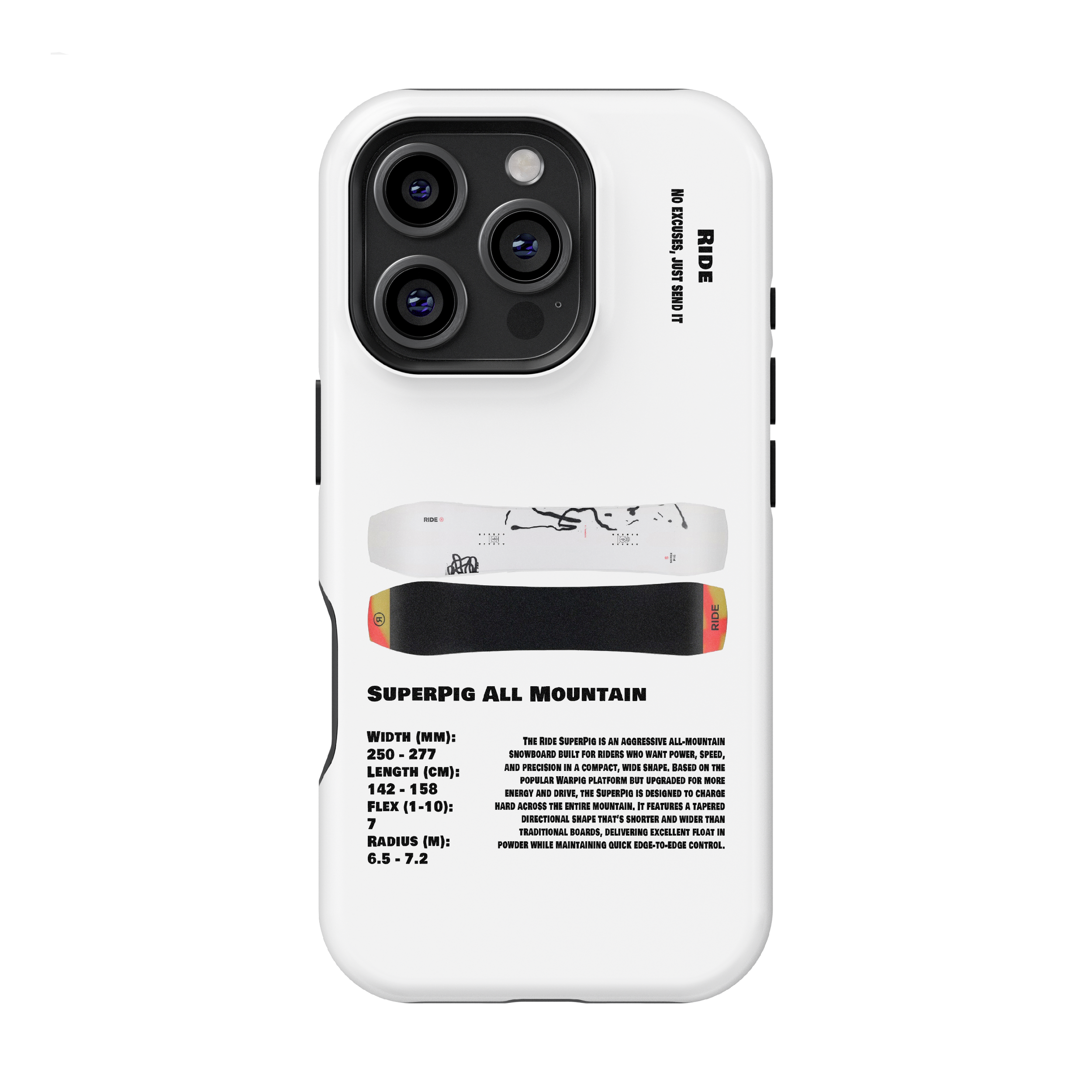 Ride SuperPig All Mountain Snowboard Phone Case