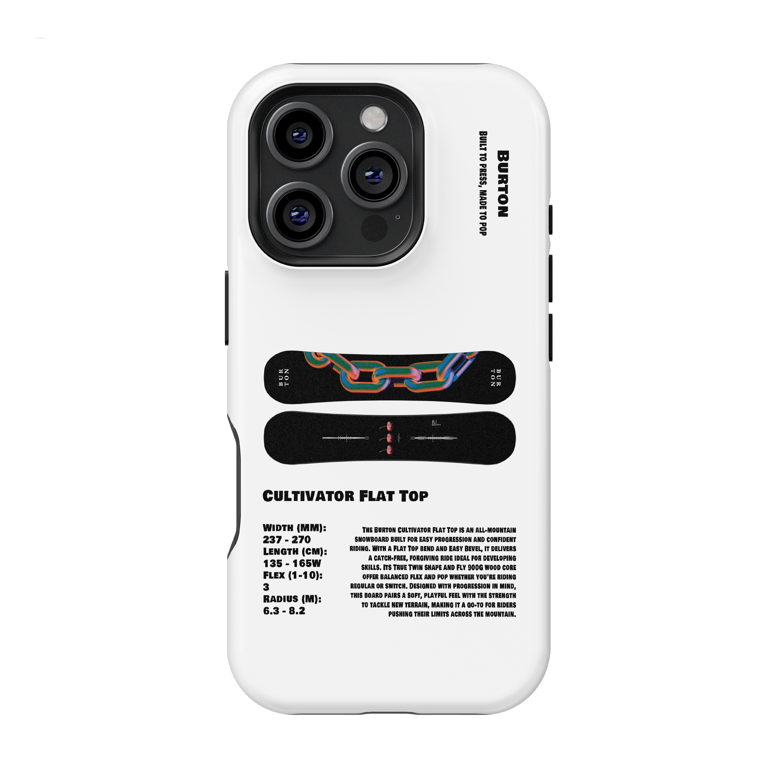 Étui de téléphone pour snowboard Burton Process Camber 2026