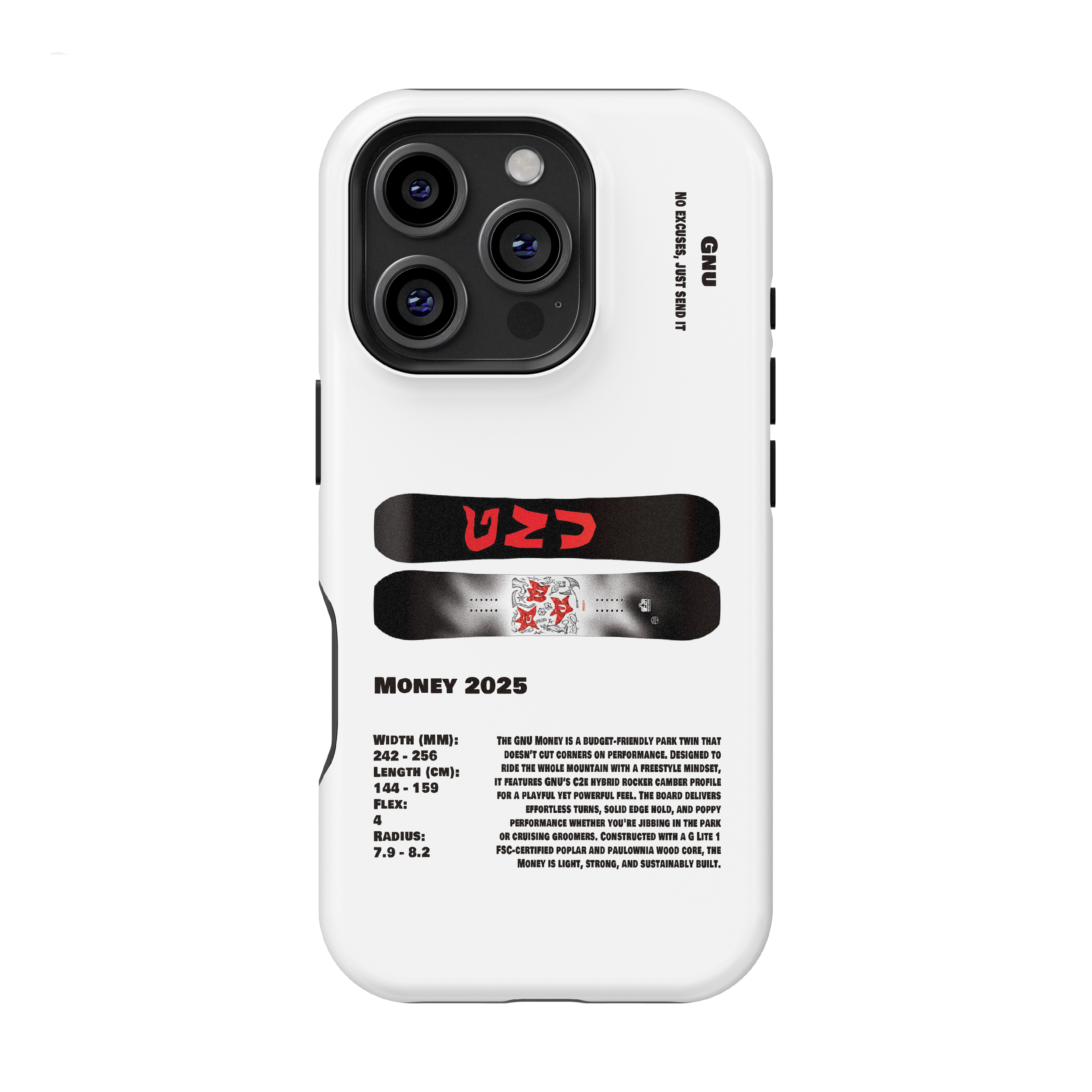 GNU Money Snowboard Phone Case