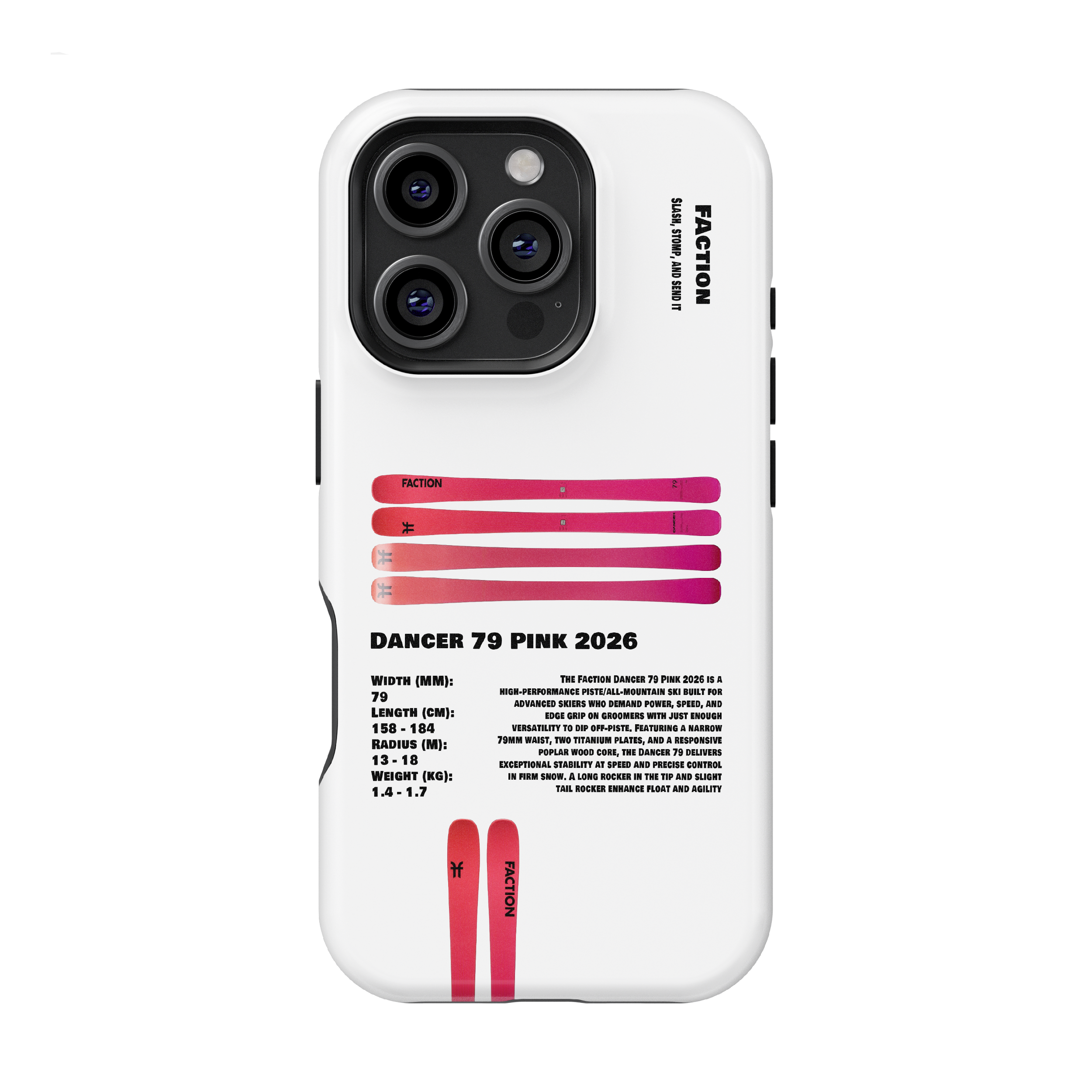 Faction Dancer 79 Pink 2026 Ski Phone Case