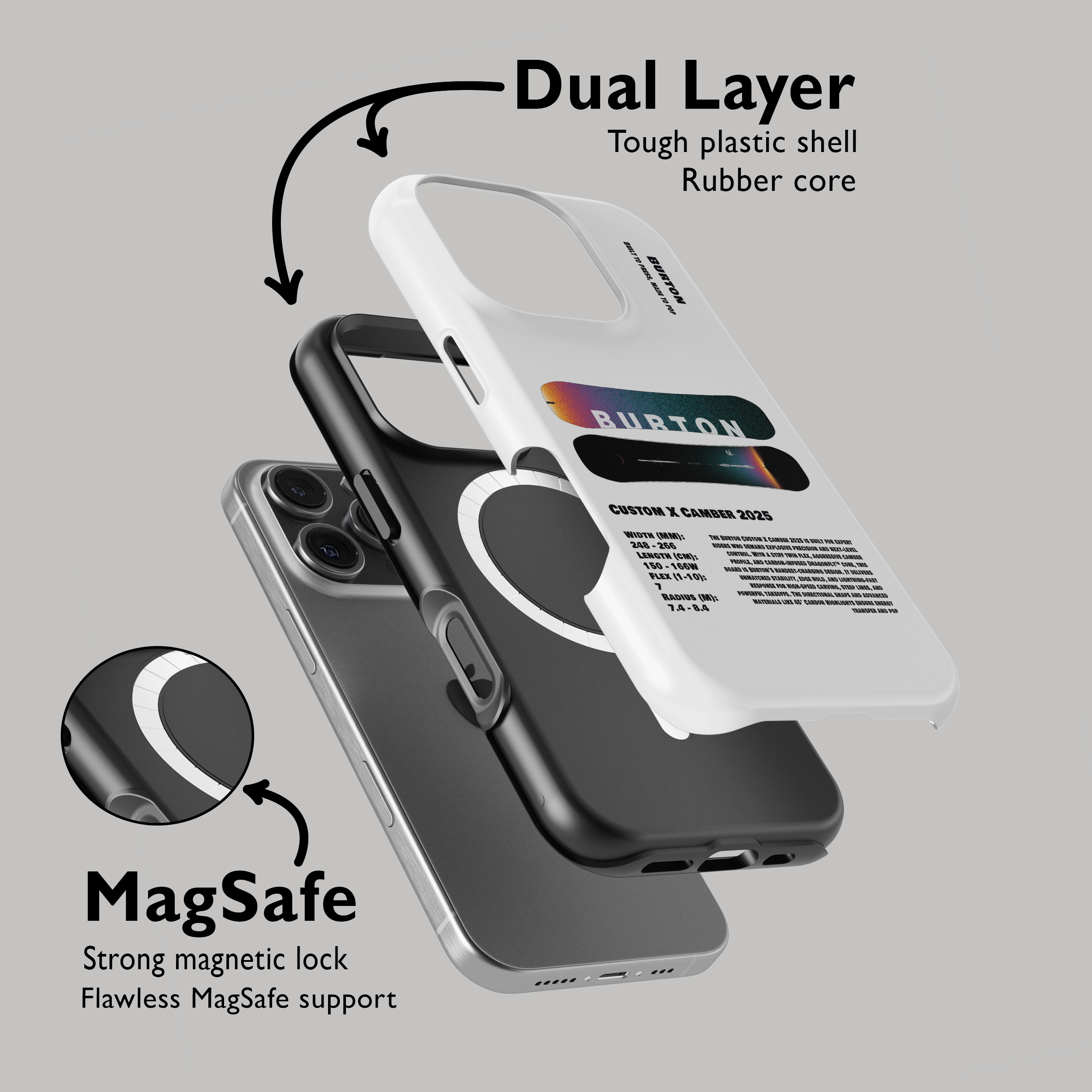 Étui de téléphone pour snowboard Burton Process Camber 2026