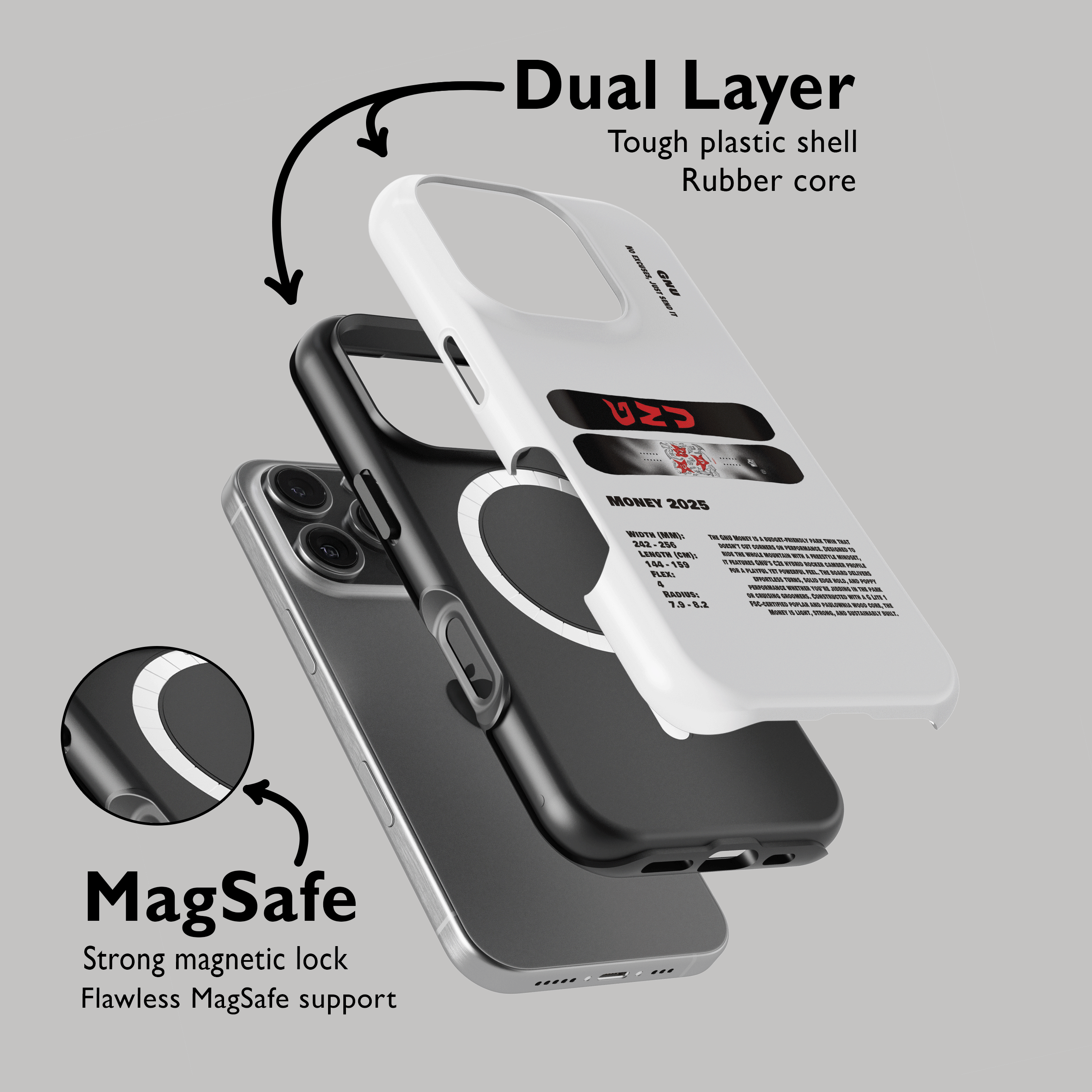 GNU Money Snowboard Phone Case