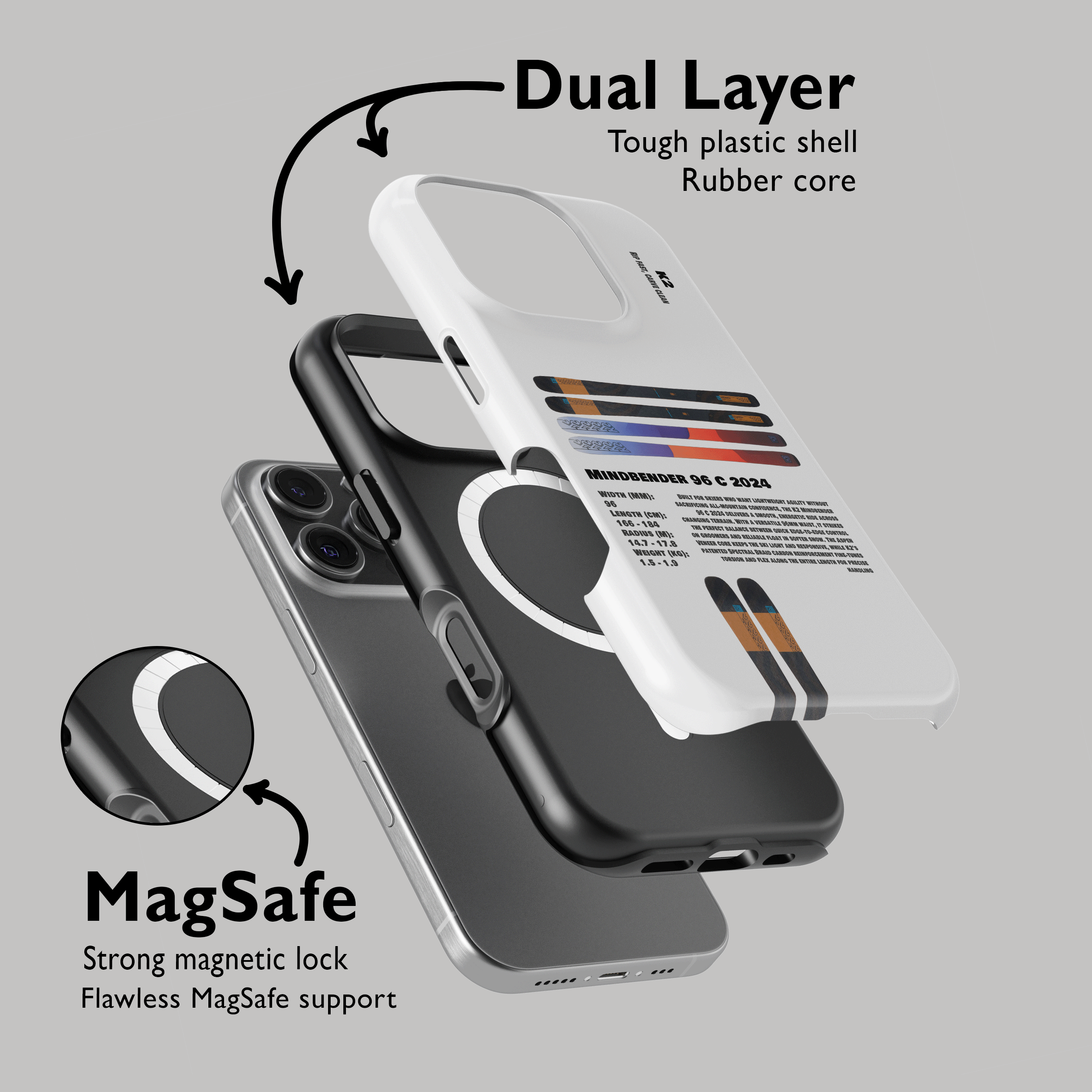 K2 Mindbender 96 C 2024 Ski Phone Case