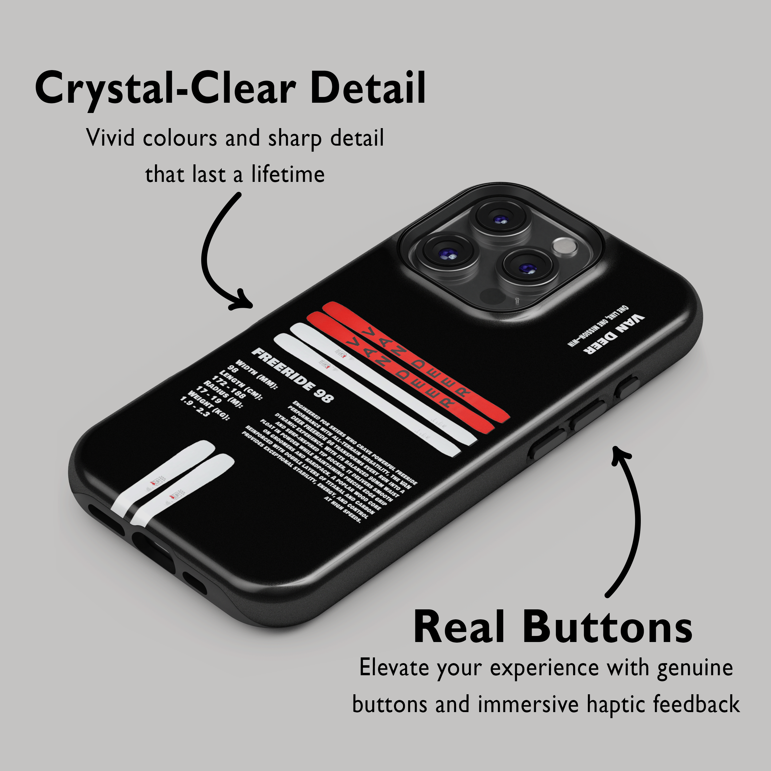 Van Deer Freeride 98 Ski Phone Case