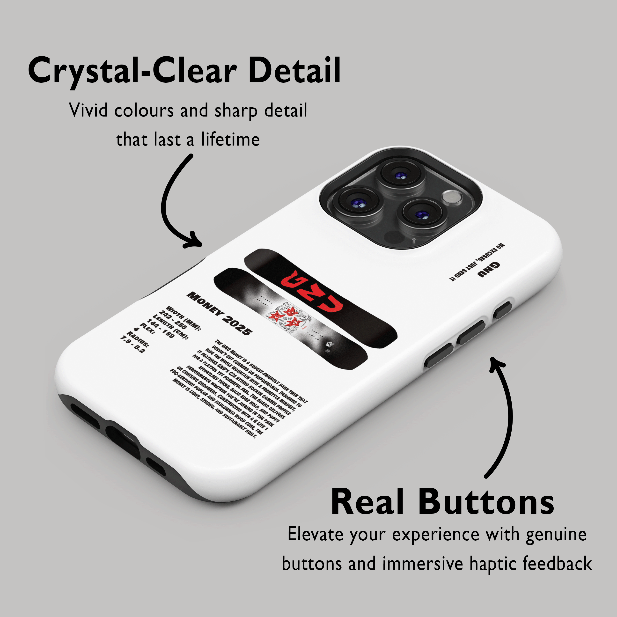 GNU Money Snowboard Phone Case