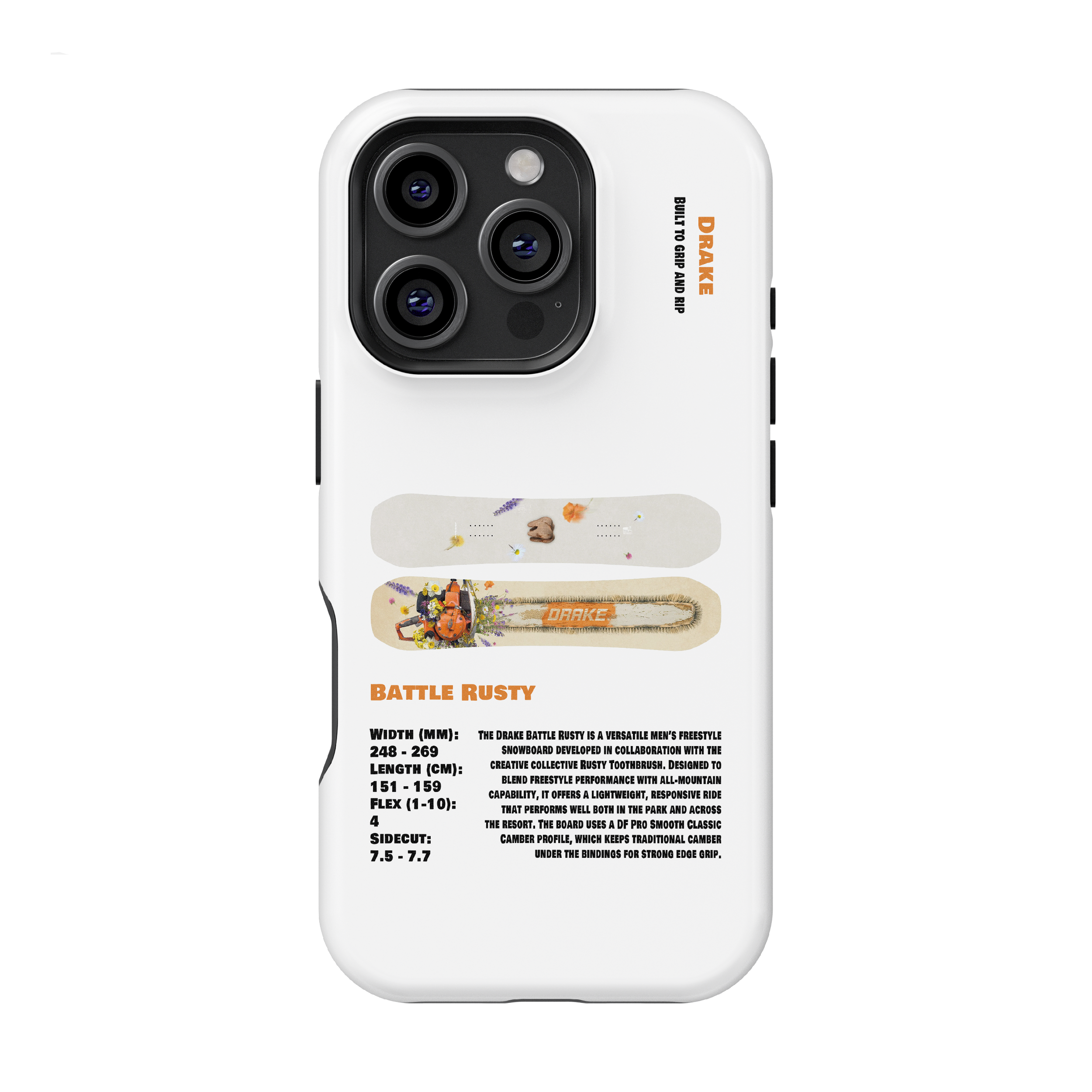 Drake Battle Rusty Snowboard Phone Case