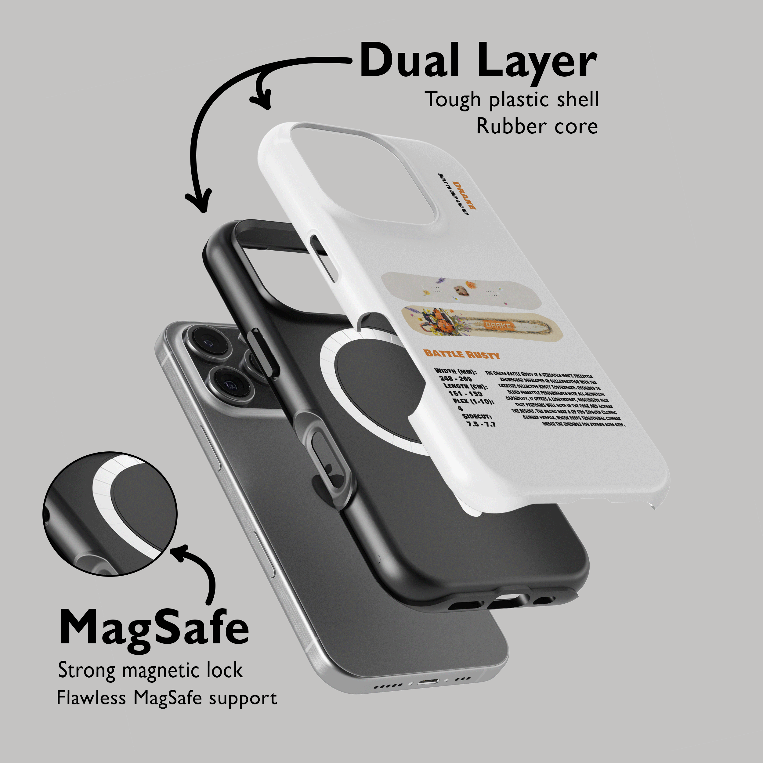 Drake Battle Rusty Snowboard Phone Case