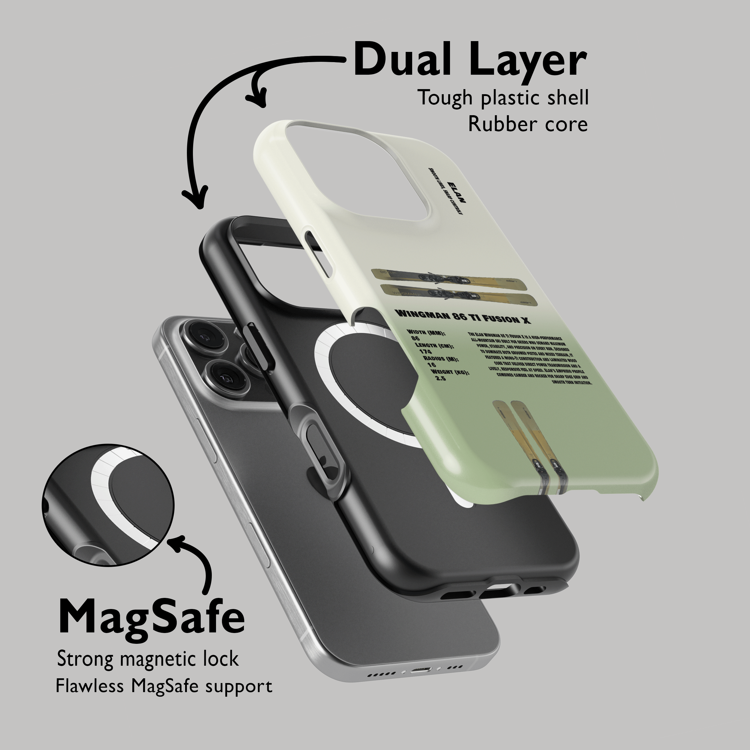 Elan Wingman 86 TI Fusion X Ski Phone Case